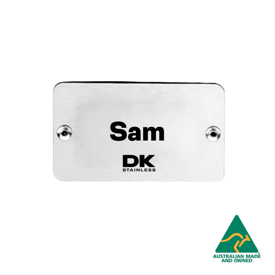 DK Stainless Personalised Name Plaque