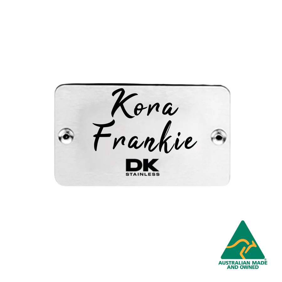 DK Stainless Personalised Name Plaque