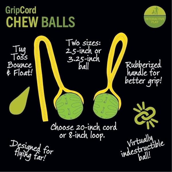 Starmark GripCord Chew Ball Soft Ball – K9 Pro The K9