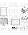 DK Stainless Double Bay Dog Crate / Ute Tray - Tub