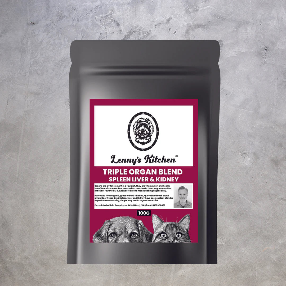 Lenny's Kitchen Triple Organ Blend Powder 200G - Spleen Liver Kidney