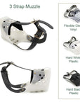 Bait Proof Plastic Muzzles Clear, Black & White