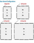 Deluxe Outdoor Welded Panel Dog Kennel Run Kit