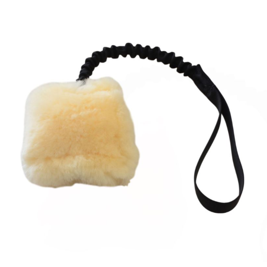 Fuzzy Puppy Bungee Tug With Squeaker