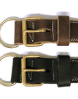 2" Tactical Single Leather Collar - Soft Hide Leather