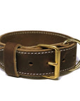2" Tactical Single Leather Collar - Soft Hide Leather