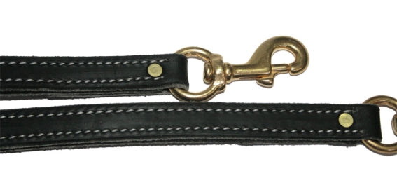 Premium Leather TRAFFIC Leash 3/4" x 17"