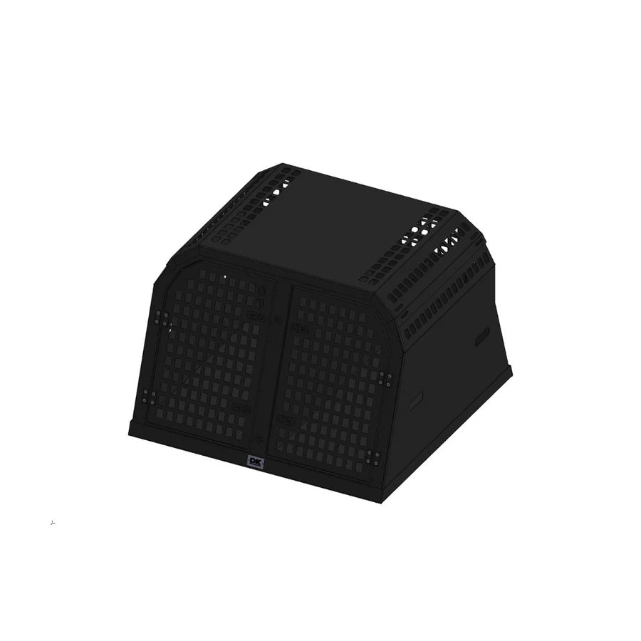 DK Stainless   Ford Everest 2022+ Double Bay Dog Crate