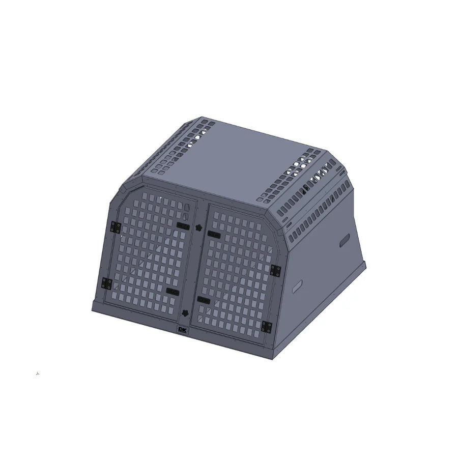 DK Stainless   Ford Everest 2022+ Double Bay Dog Crate