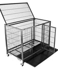 Stackable Dog Crate with Wheels