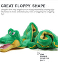 Squeaker Gator Plush Dog Toy