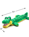 Squeaker Gator Plush Dog Toy