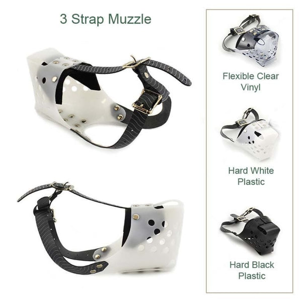 Bait Proof Plastic Muzzles Black Clear