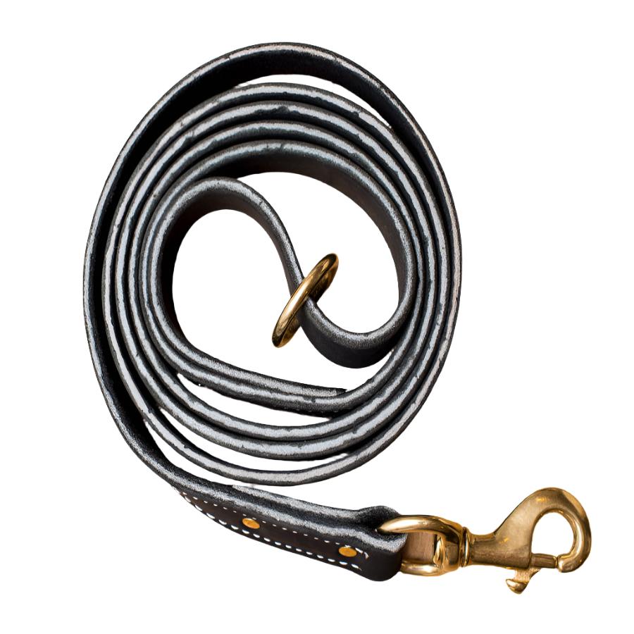 Premium Leather Leash 1&quot; Super Heavy Duty