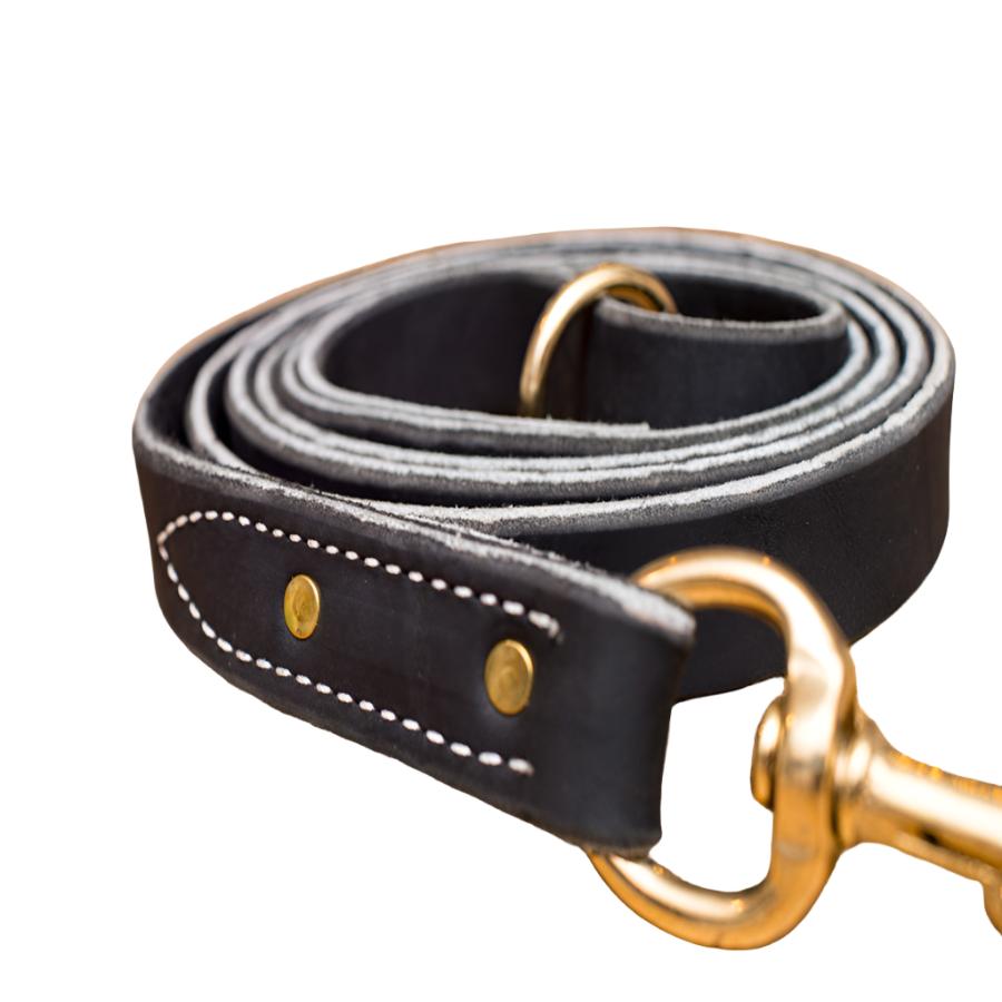 Premium Leather Leash 1&quot; Super Heavy Duty