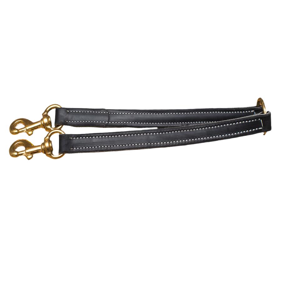 Premium Leather Two Dog Coupler Leash