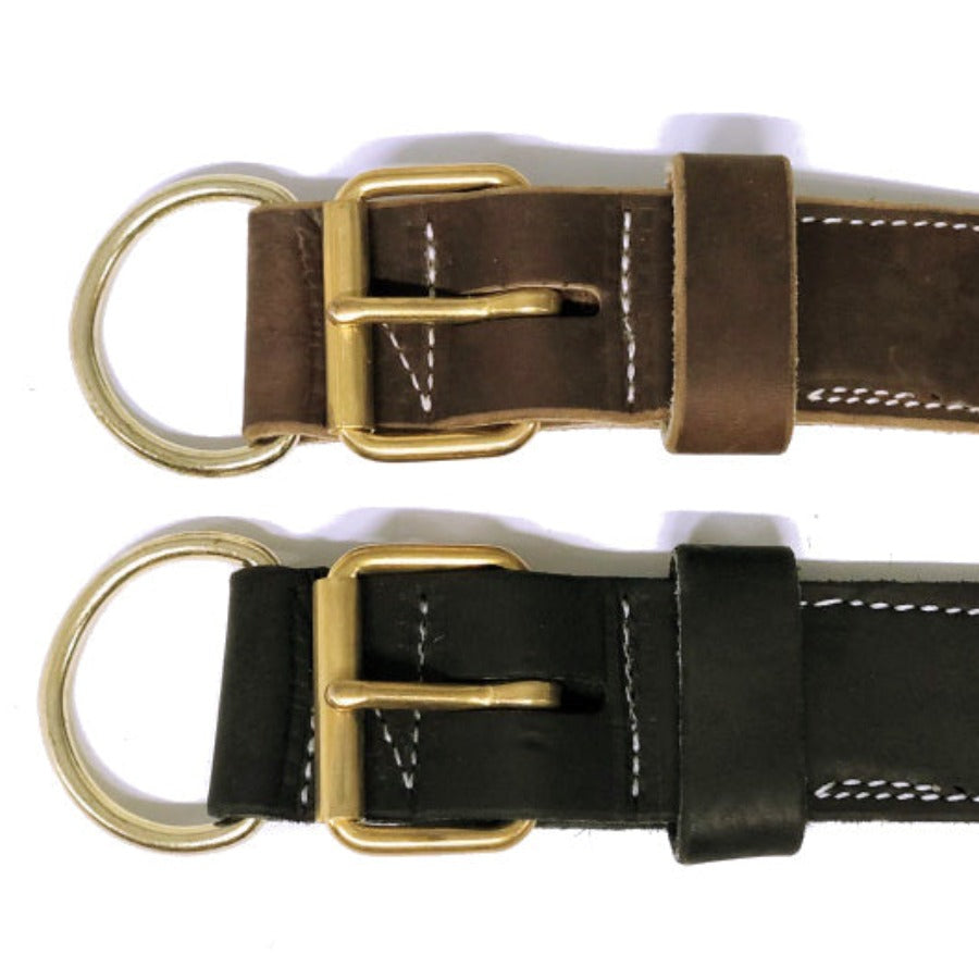 2&quot; Tactical Single Leather Collar - Soft Hide Leather