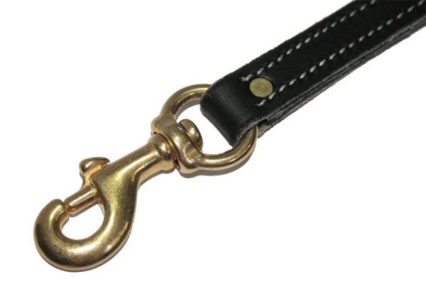Soft Hide Leather two dog coupler leash